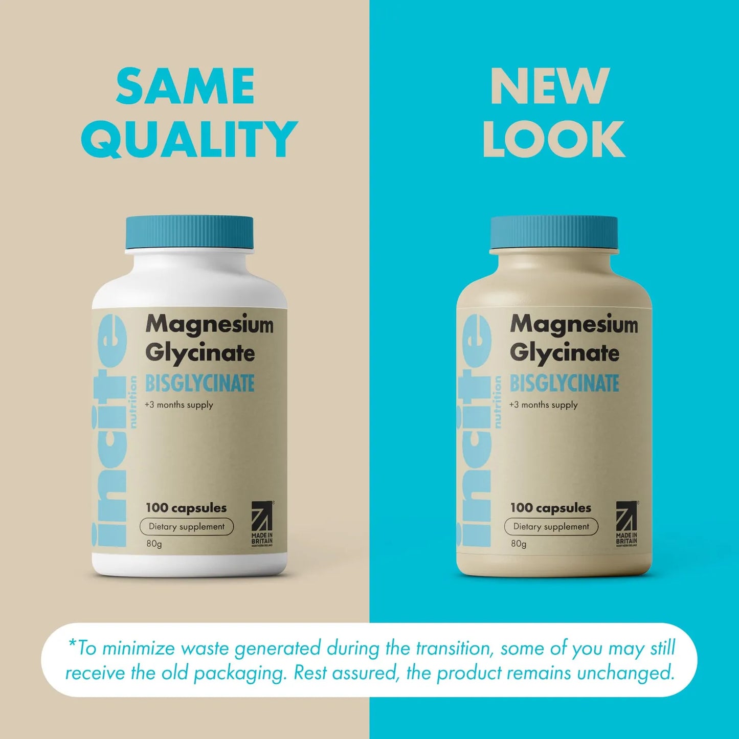Glicinato De Magnesio 500 Mg 100 Capsulas Vegano Sin Gluten Alta Absorcion