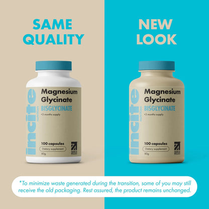 Glicinato De Magnesio 500 Mg 100 Capsulas Vegano Sin Gluten Alta Absorcion