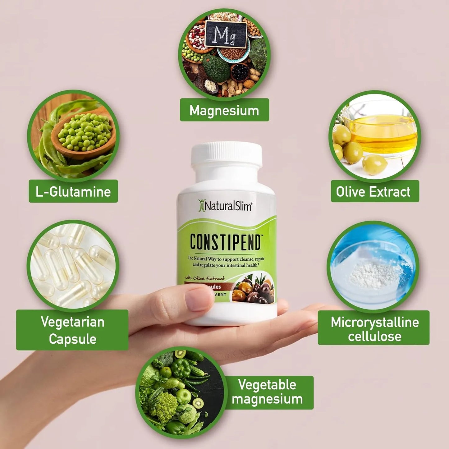Naturalslim Costipend Estreñimiento Suplemento Digestivo Natural 120 Cápsulas Sin Irritantes - Imagen 6