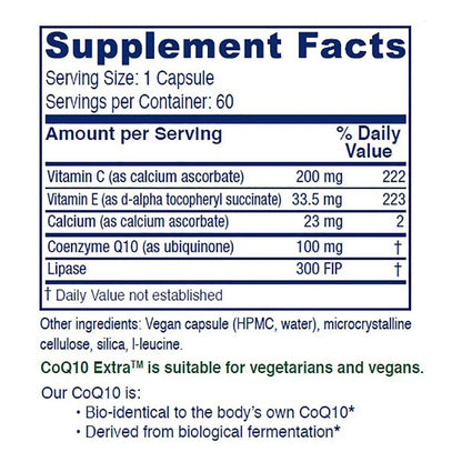 CoQ10 Extra 100 Mg 60 Cápsulas Energía Vitalidad Antioxidante Vitanica