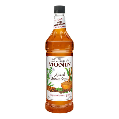 Jarabe De Azúcar Morena Especiado Monin 1 Litro Sin Gluten Ideal Para Café Y Cócteles