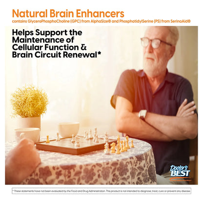 Doctor's Best Potenciadores Cerebrales Naturales 60 Cápsulas Veganas Sin Gluten