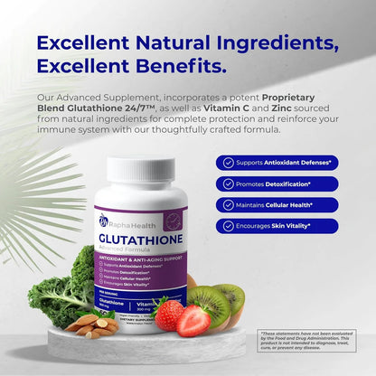 Paquete Doble Glutatión Con Vitamina C Y Zinc Antioxidante 120 Tabletas