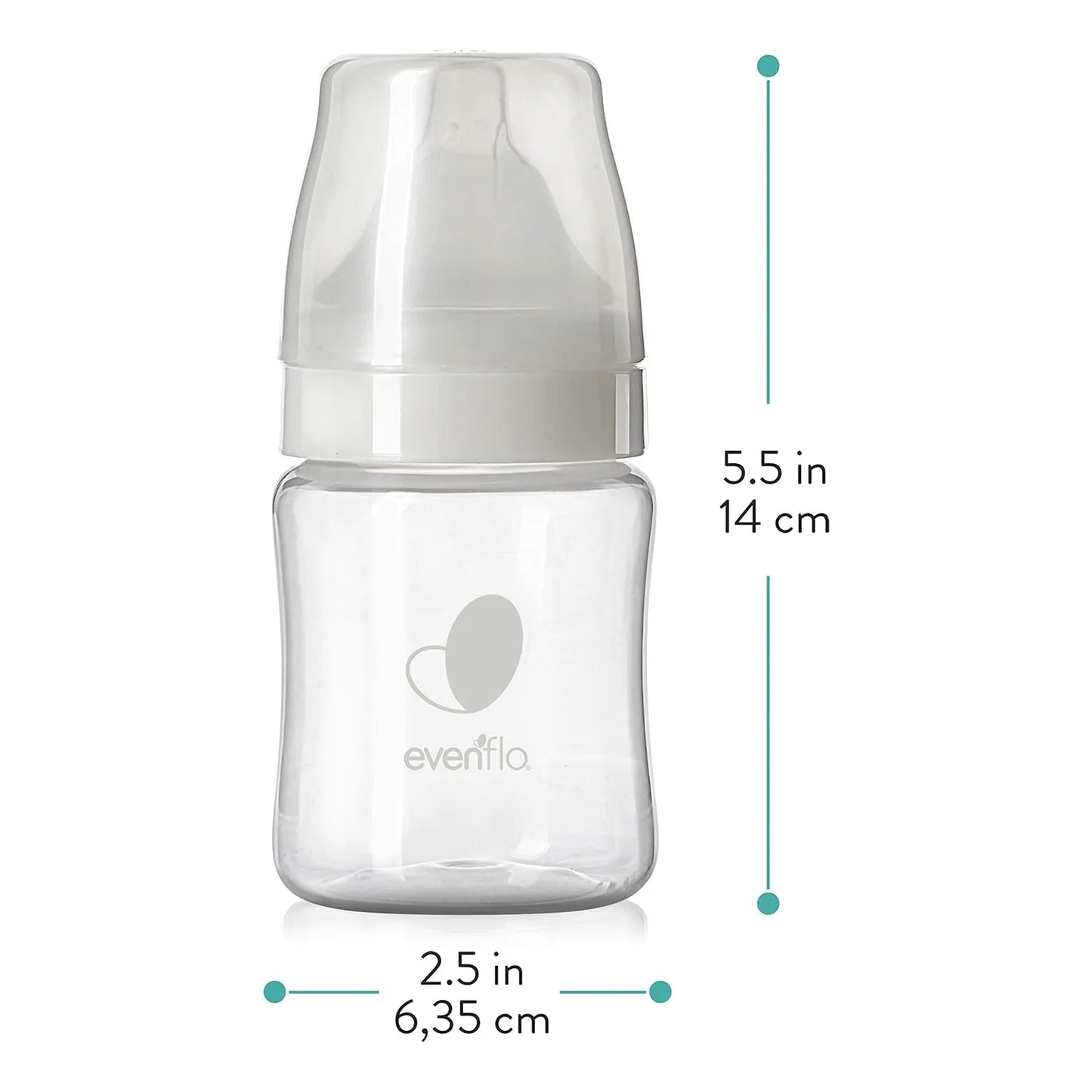 Biberones De Cuello Ancho 5 Onzas Evenflo Alimentación Saludable Para Bebés