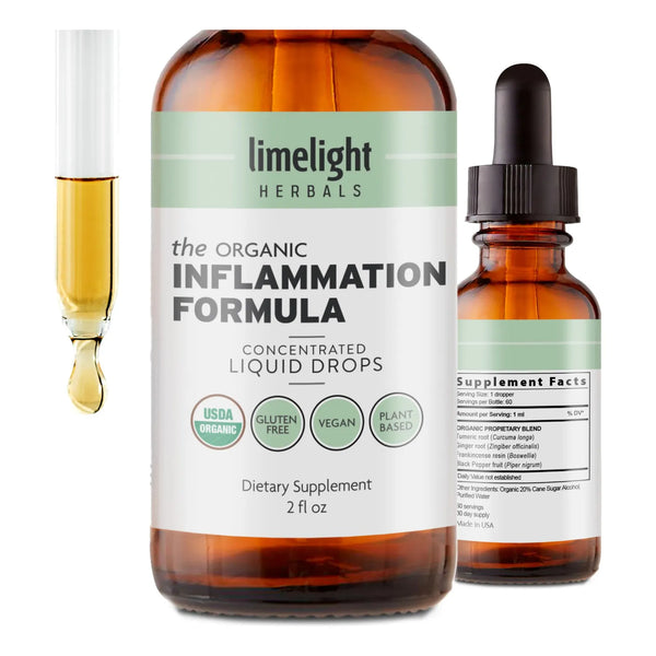 Fórmula Orgánica Antiinflamatoria Con Cúrcuma Jengibre Boswellia Vegano Sin OMG