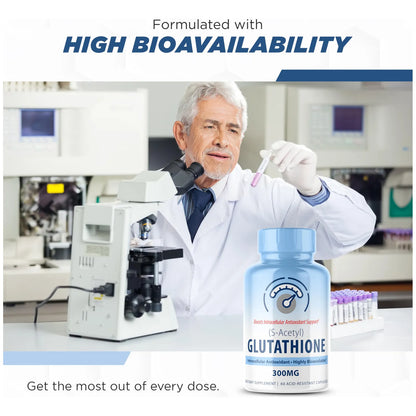 S Acetil L Glutation 300mg Capsulas Antioxidante Para Higado Y Piel 60 Caps