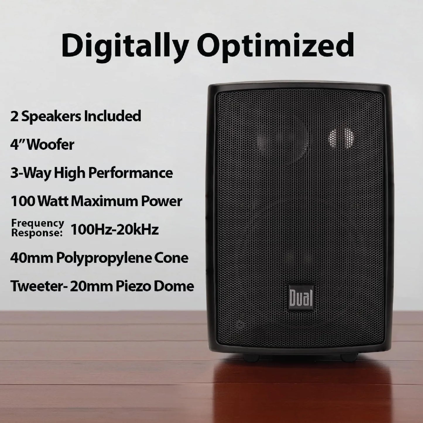Altavoces Dual Electronics Lu43pb Potencia 100W Uso Interior Exterior