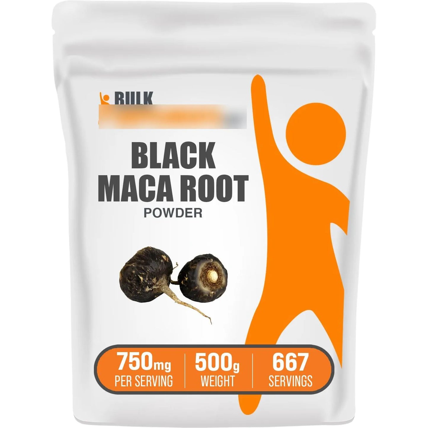 Maca Negra Cruda En Polvo 750 Mg Por Porción 500 G Vegano Sin Gluten