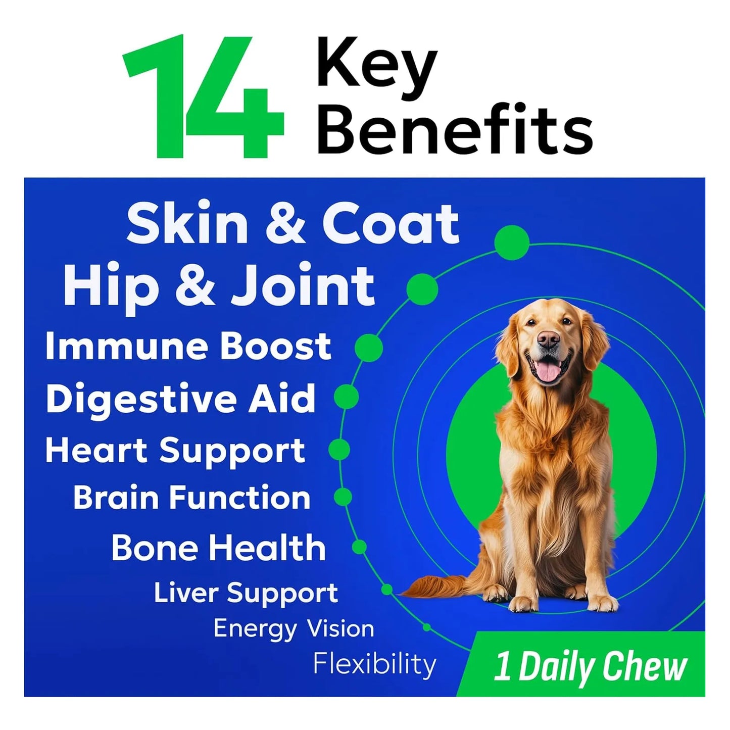 Golosinas Masticables Multivitamínicas Para Perros Con Glucosamina Condroitina Y Omega
