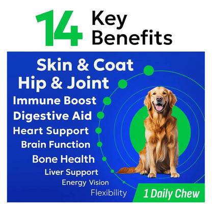 Golosinas Masticables Multivitamínicas Para Perros Con Glucosamina Condroitina Y Omega