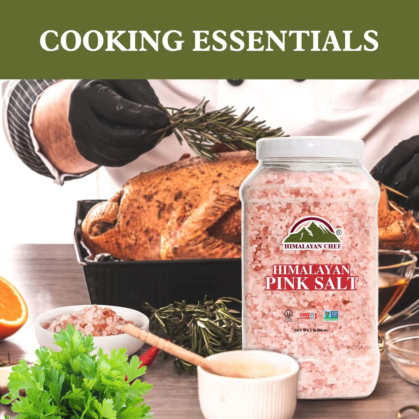 Sal Rosa Del Himalaya 2270g Grano Grueso Sin Omg Kosher Himalayan Chef