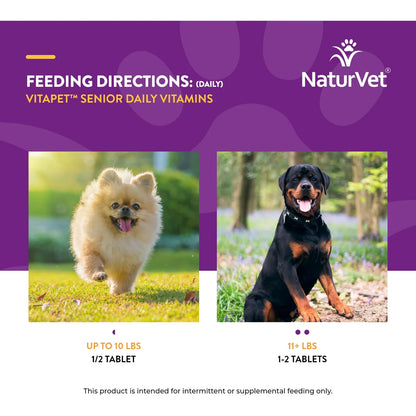 VitaPet Vitaminas Diarias Para Perros Mayores Con Glucosamina 60 Tabletas