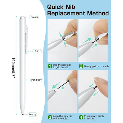Bolígrafo Digital EMR Stylus Para Remarkable 2 Con Borrador Y 5 Puntas