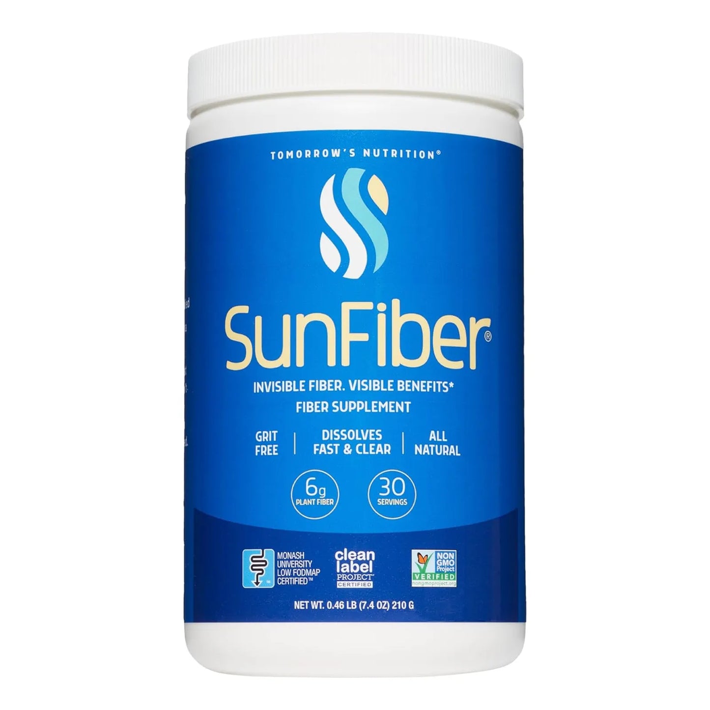 SunFiber Fibra Prebiótica Soluble Para Bienestar Digestivo Con Goma Guar Vegano 30 Porciones