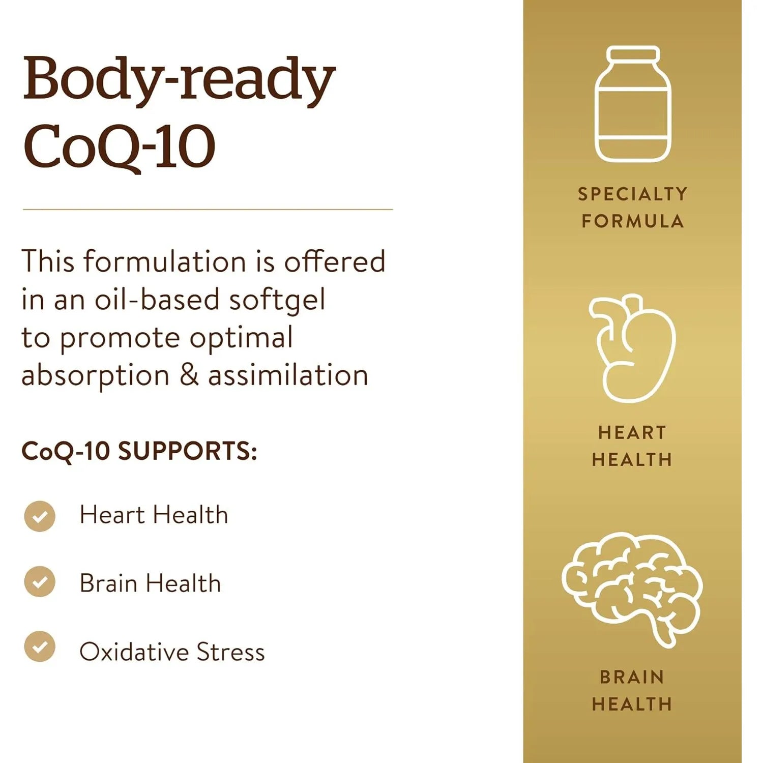 Coenzima Q10 200 Mg Solgar Apoyo Diario 60 Cápsulas - Imagen 4