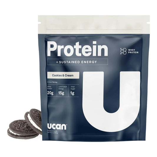 Proteína UCAN Energy + Whey Con Aminoácidos EAA Y BCAA Sabor Galletas Y Crema