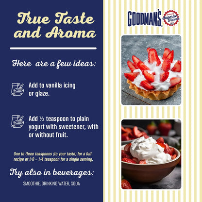 Extracto Natural De Fresa Goodmans Bajo En Calorias Y Sin Gluten