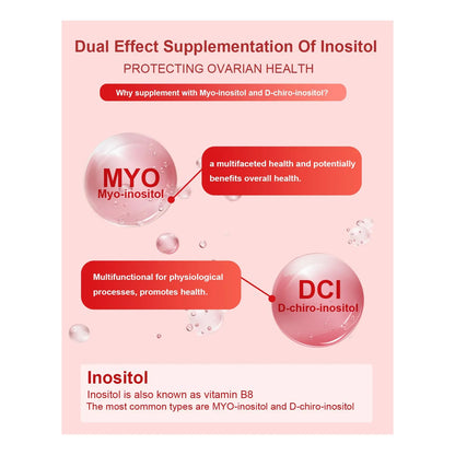 Cápsulas Multivitamínicas De Inositol 2000 Mg Mioinositol Y 50 Mg DChiro Inositol 40 1 Para Salud Femenina 120 Cápsulas