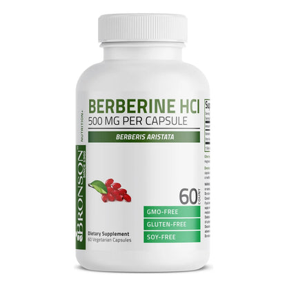 Berberina HCI 500mg Berberis Aristata 60 Cápsulas Vegetales