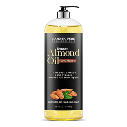 Majestic Aceite De Almendra Puro Premium 473 Ml Piel Suave Cabello Brillante