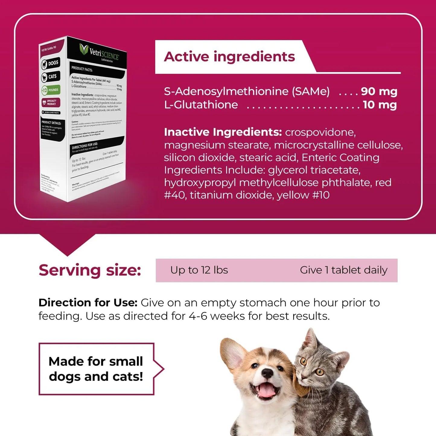 Tabletas Sam E Con Glutation Para Perros Y Gatos Apoyo Hepatico VetriScience