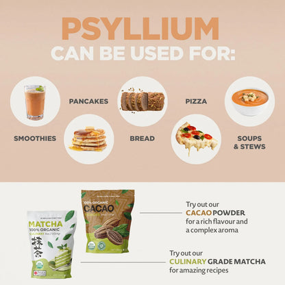 Cascara De Psyllium 340g Fibra Organica 99 Pura Ideal Para Dietas Keto Veganas Sin Gluten