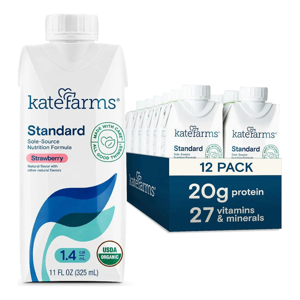 Batido Nutricional Orgánico KATE FARMS Alto En Calorías Sabor Fresa 12 Unidades