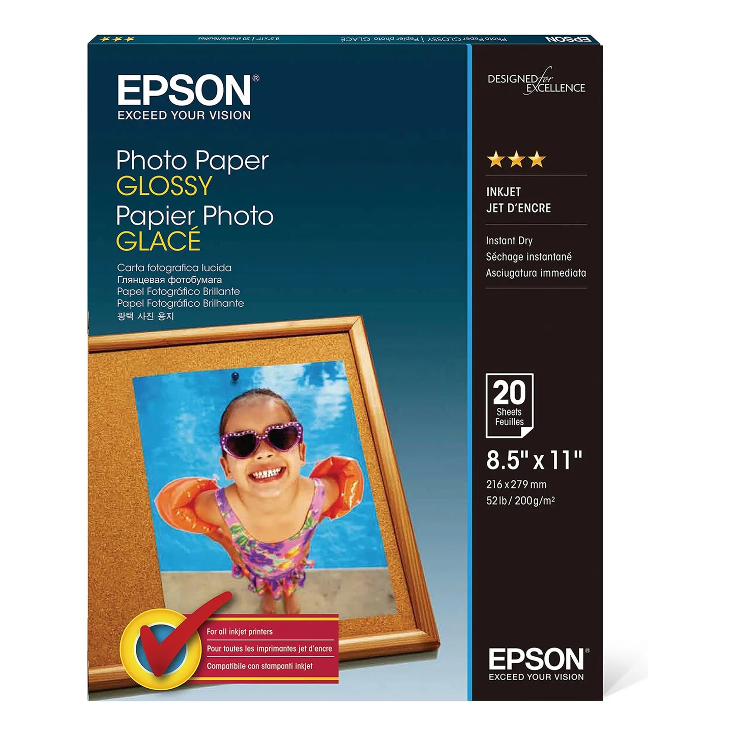 Papel Fotográfico Brillante A4 20 Hojas Color Blanco Para Impresiones Profesionales
