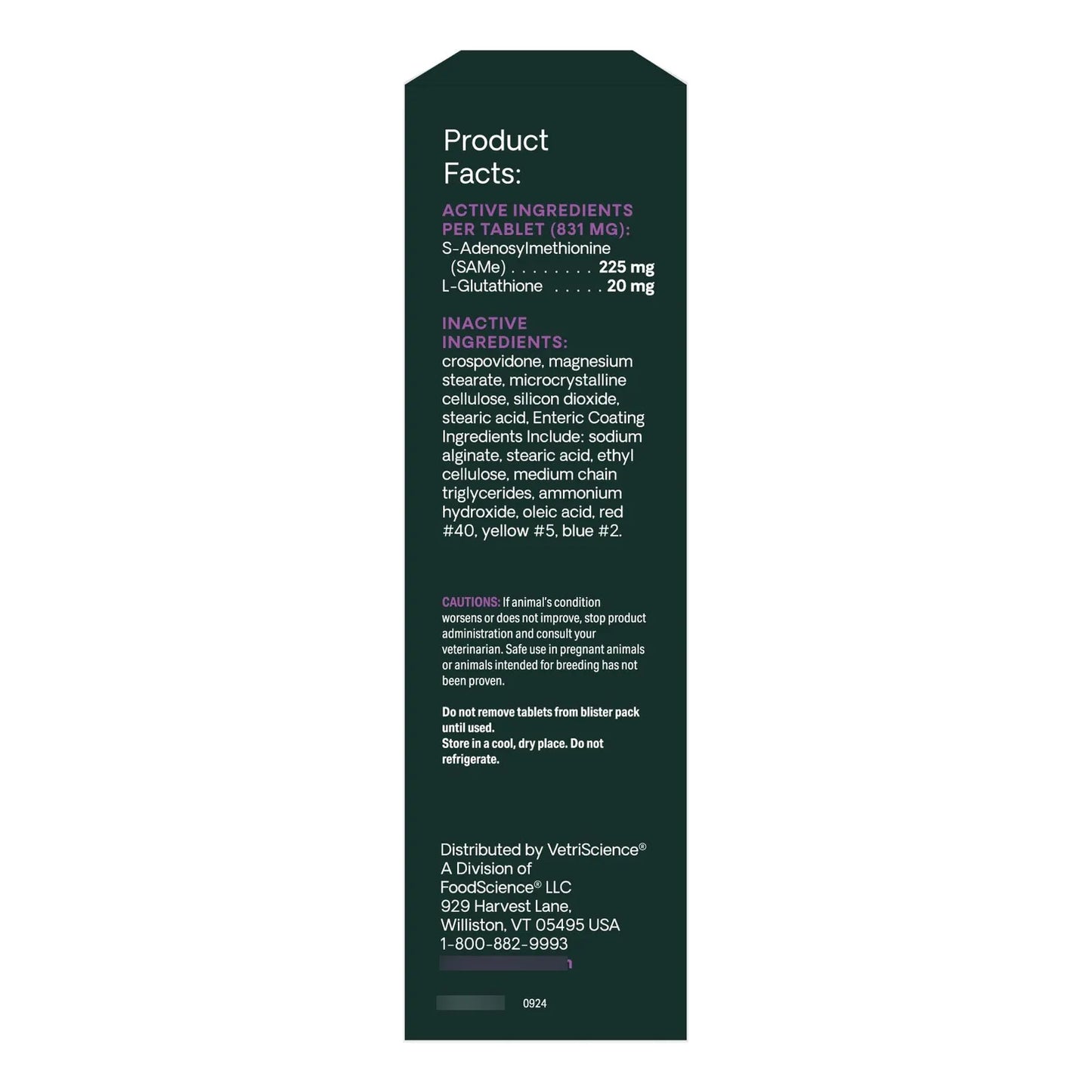 SAMe Tabletas Salud Hepática 225 Mg Para Perros Y Gatos Soporte Hepático Y Cognitivo