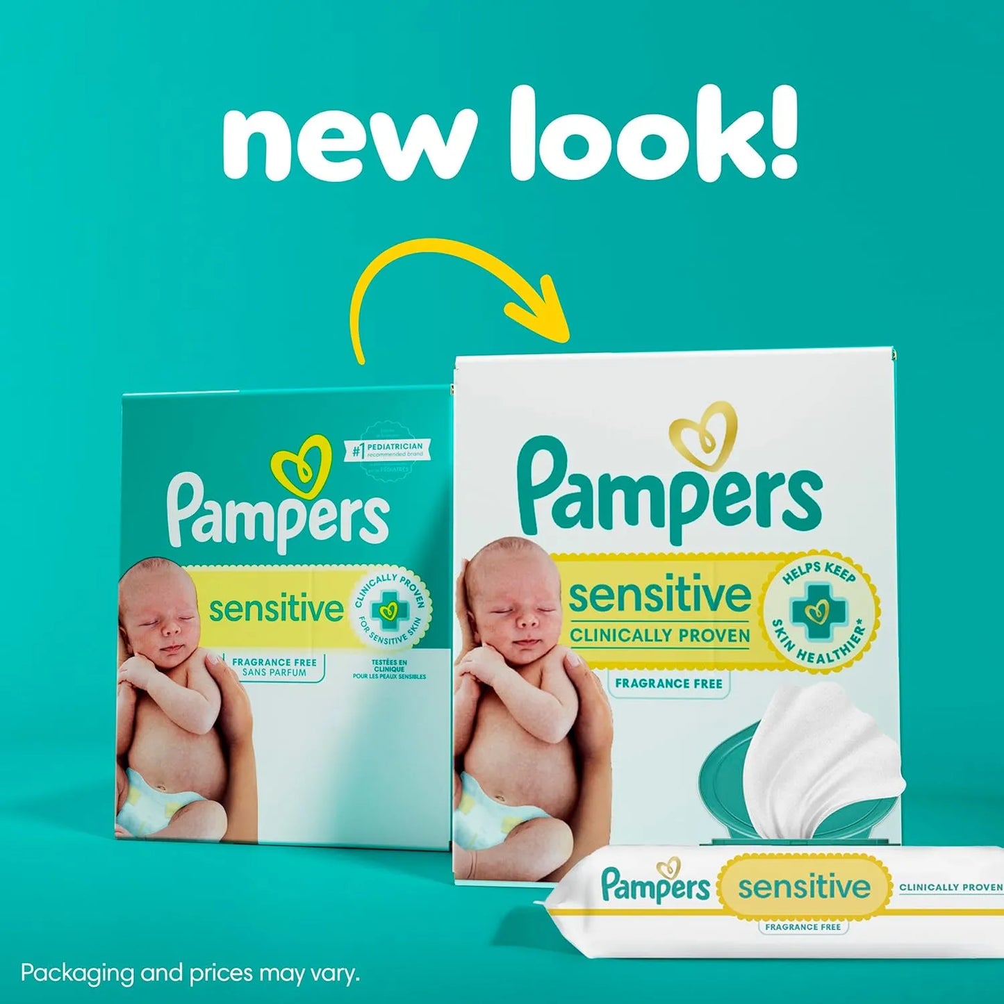 Toallitas Sensibles Hipoalergenicas Pampers 12 Paquetes 1008 Unidades