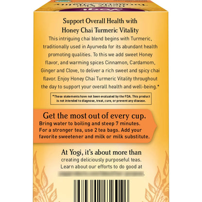 Té Orgánico Vitalidad Miel Chai Cúrcuma 96 Bolsas - Salud Y Bienestar