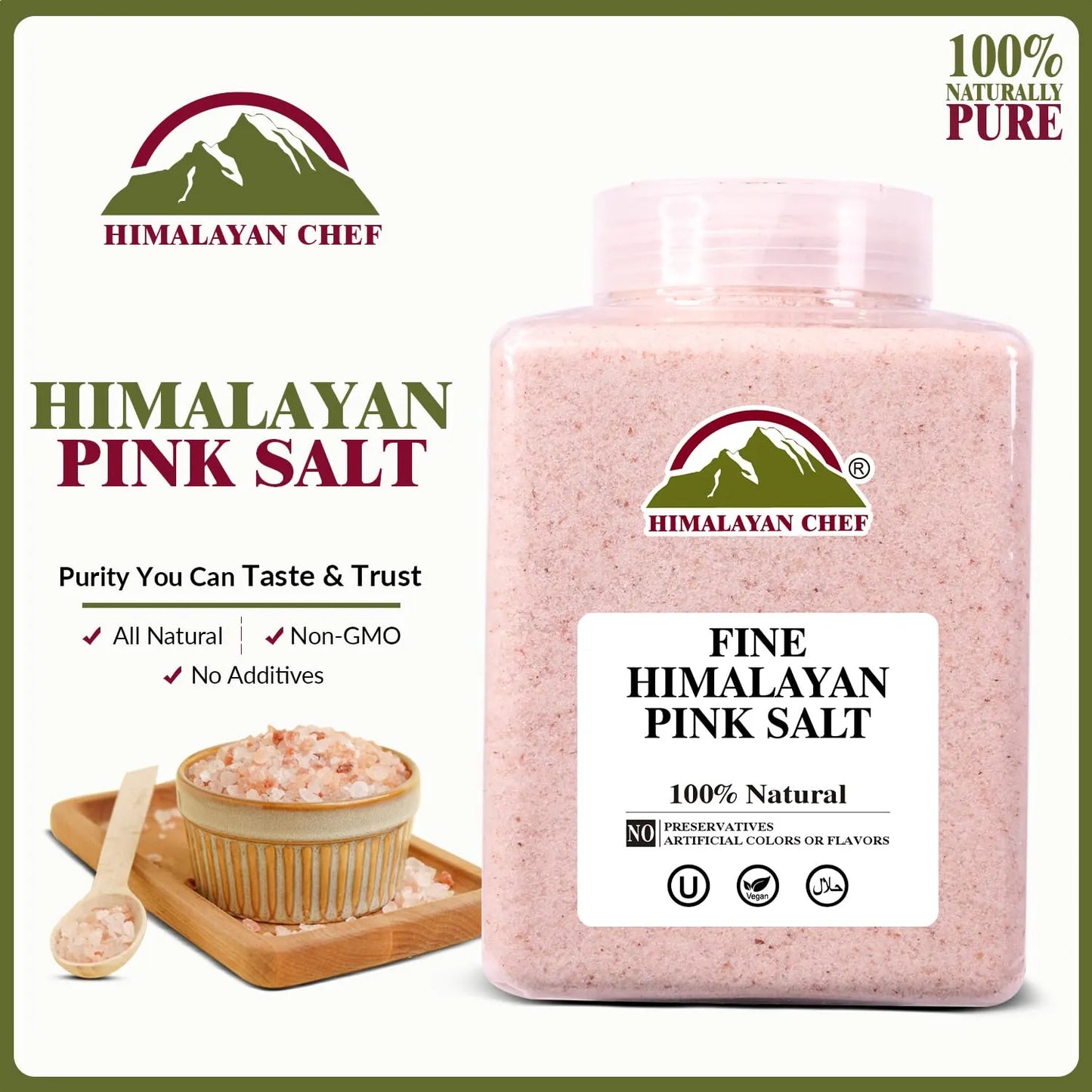 Pimienta Negra Himalaya Y Sal Rosa Grano Fino 5 Lbs Sabores Intensos Y Puros