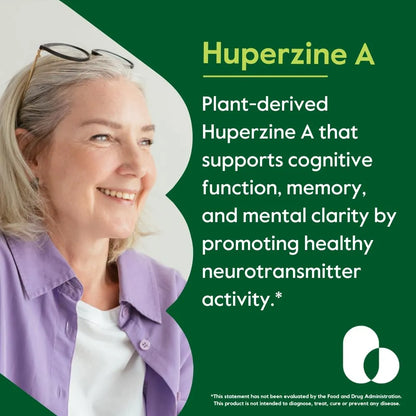 Huperzina A 200 Mcg De Huperzia Serrata Natural 120 Capsulas Vegano Sin Gluten