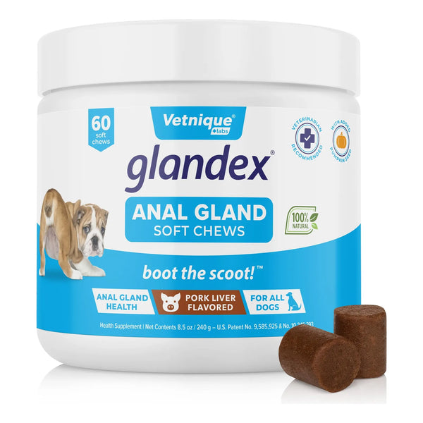 Glandex Premios Masticables Para Glándulas Anales De Perros 60ct
