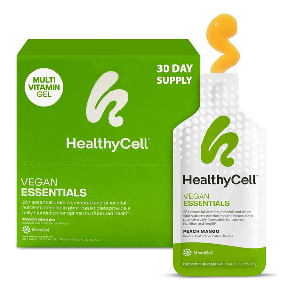 Multivitaminico Liquido Healthycell Vegan Essentials Para Cerebro Corazon Y Piel