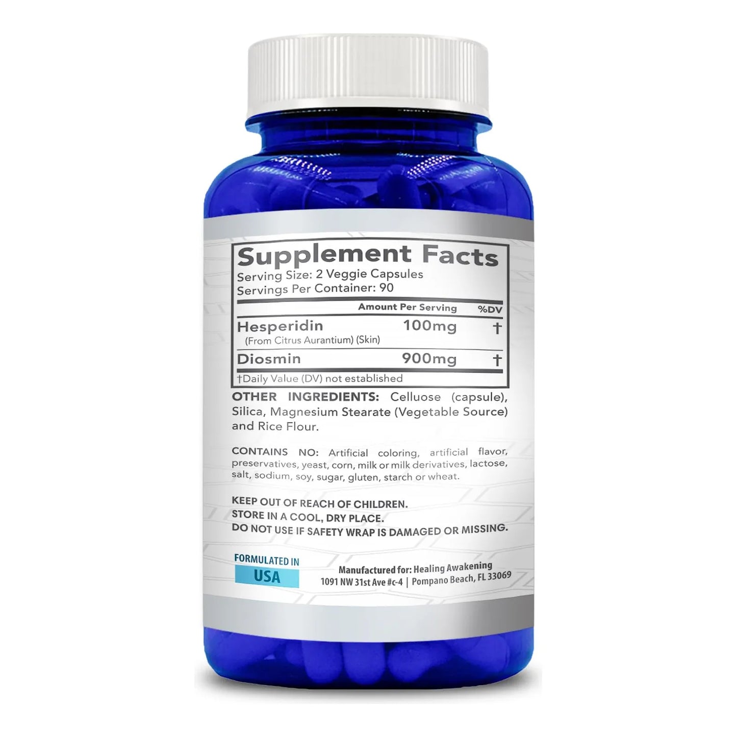 Hesperidina Plus 1000mg 180 Capsulas Vegetarianas Antioxidante Puro