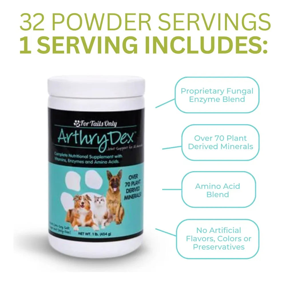 Arthrydex Suplemento Nutricional Vitaminas Probióticas Para Mascotas Huesos Y Articulaciones 1 Libra X 4
