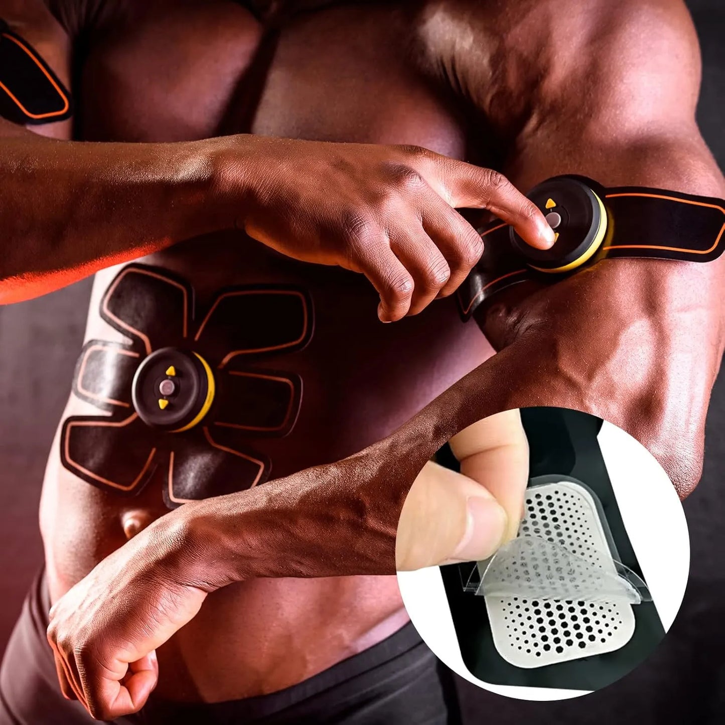 Masajeador De Gel Para Abs 50 Paquetes Almohadillas Estimulador Muscular