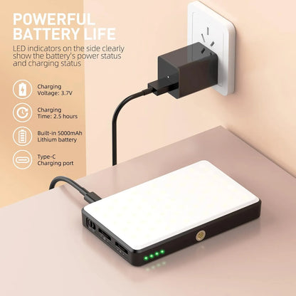 Meixitoy 120 Luces Led Para Teléfono Luz Selfie 3 Modos Recargable 5000Mah