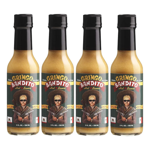 Salsa Picante Amarillo Fuego 148ml Pack X4 Natural Sin Gluten Vegano