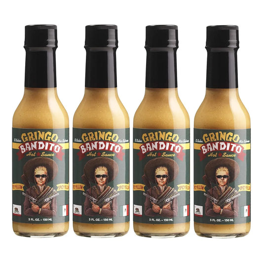 Salsa Picante Amarillo Fuego 148ml Pack X4 Natural Sin Gluten Vegano