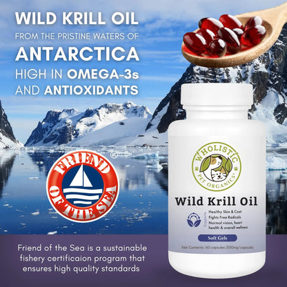 Cápsulas Aceite Krill Perros Salud Articulaciones Pelaje Brillante
