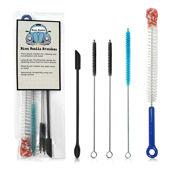 Kit Limpieza Tuberias Vidrio Cachimba Cepillos Espatula Eficiente