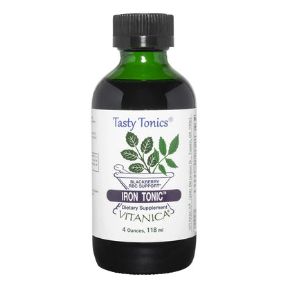 Iron Tonic Suplemento De Hierro Líquido Vegano Sabor Mora 4 Onzas