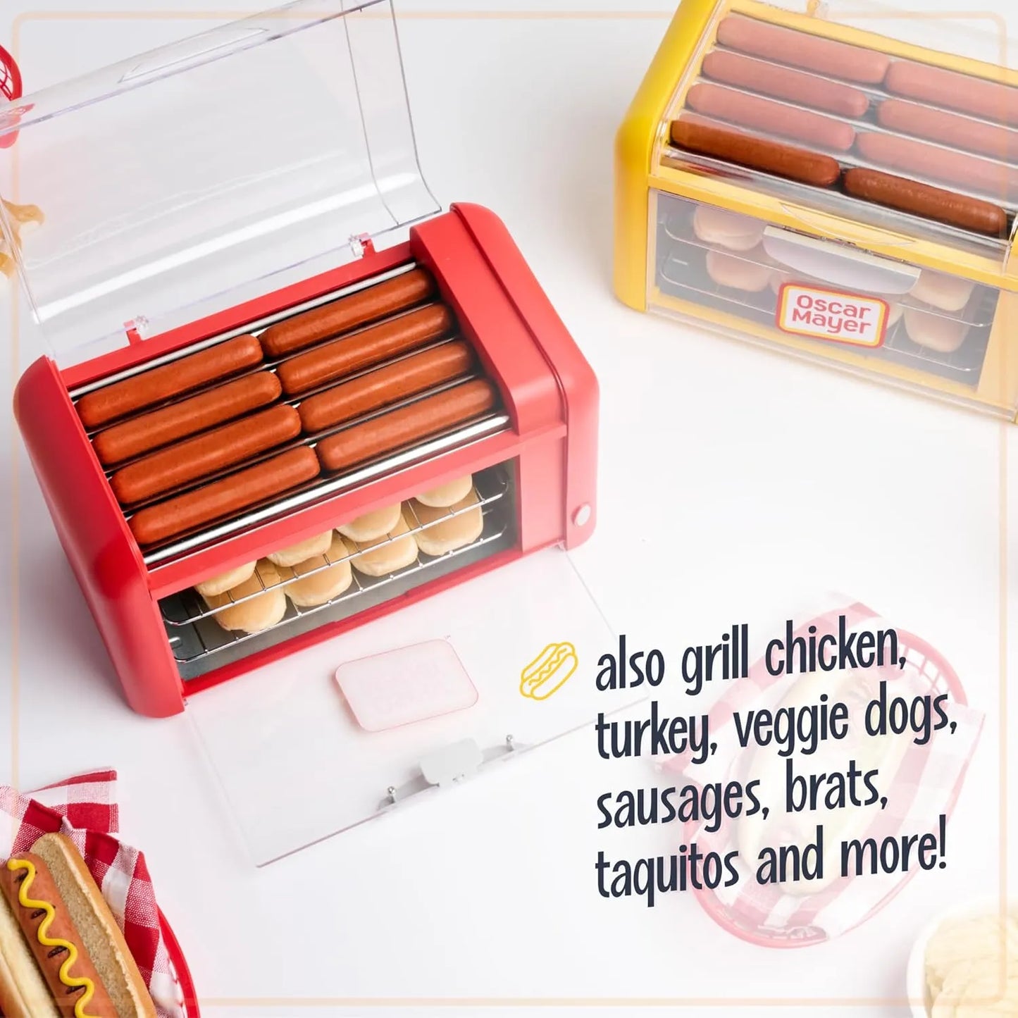 Horno Tostador 8 Rodillos Bollos Extra Grande Temporizador Oscar Mayer