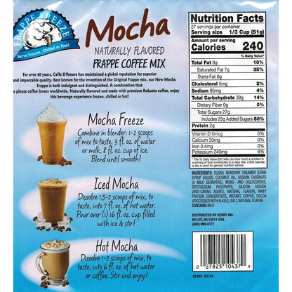DaVinci Gourmet Frappe Freeze Mocha Mezcla De Café 3Lb Delicia Heladería En Casa