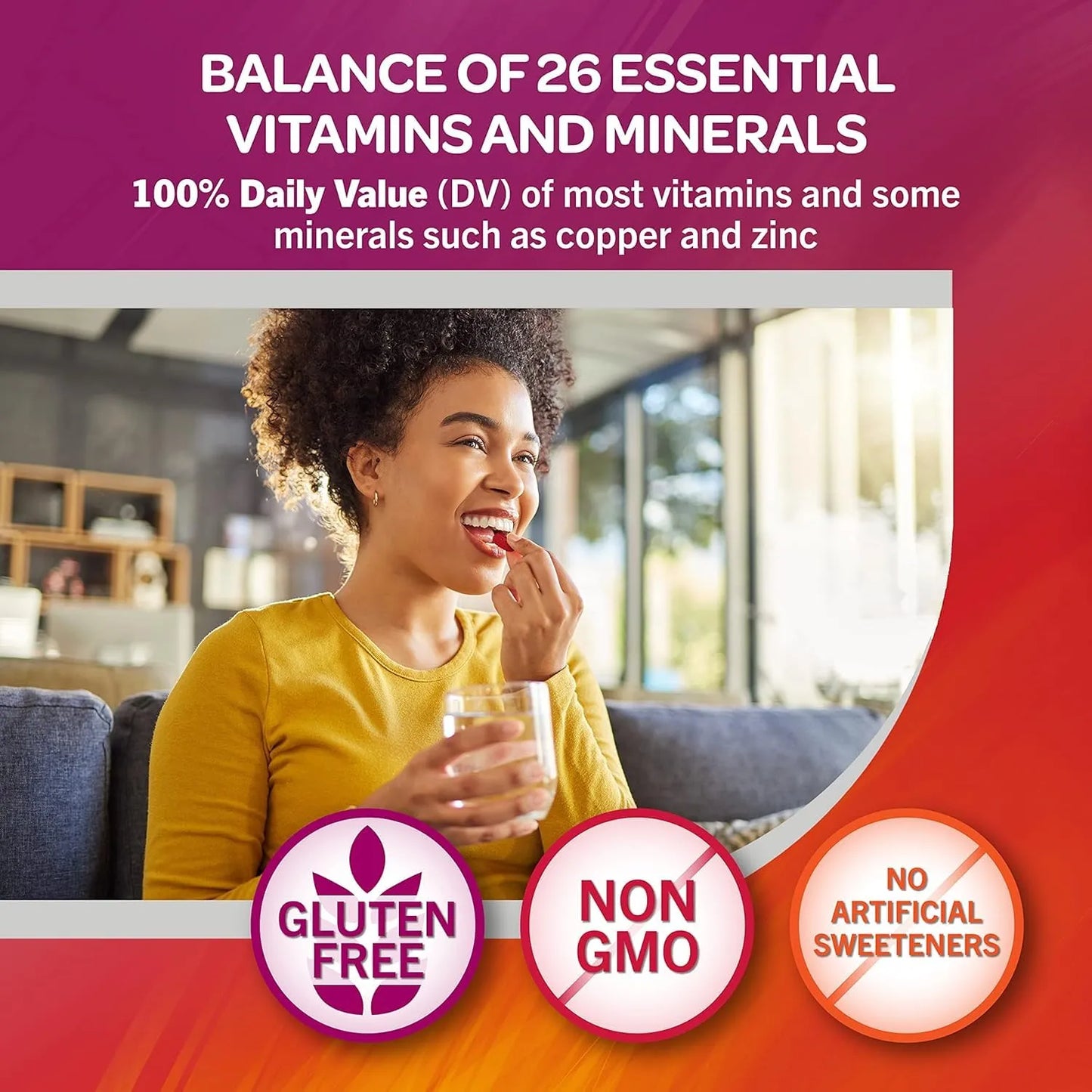 Multivitaminico Geritol 26 Vitaminas Minerales Hierro Antioxidantes Sin Gluten