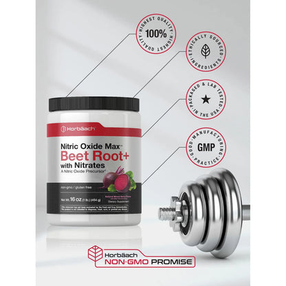 Polvo De Raíz De Remolacha 454g Sabor Bayas Con Nitratos Suplemento Vegano Sin Gluten