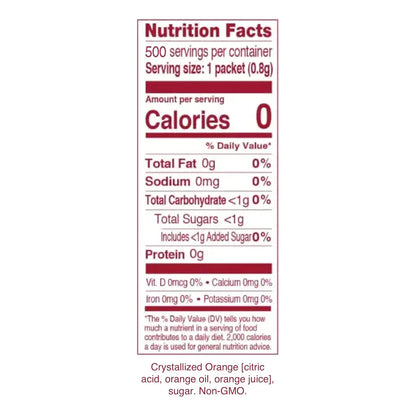 True Orange Potenciador De Agua 500 Sobres Sabor Naranja Natural Sin Calorias