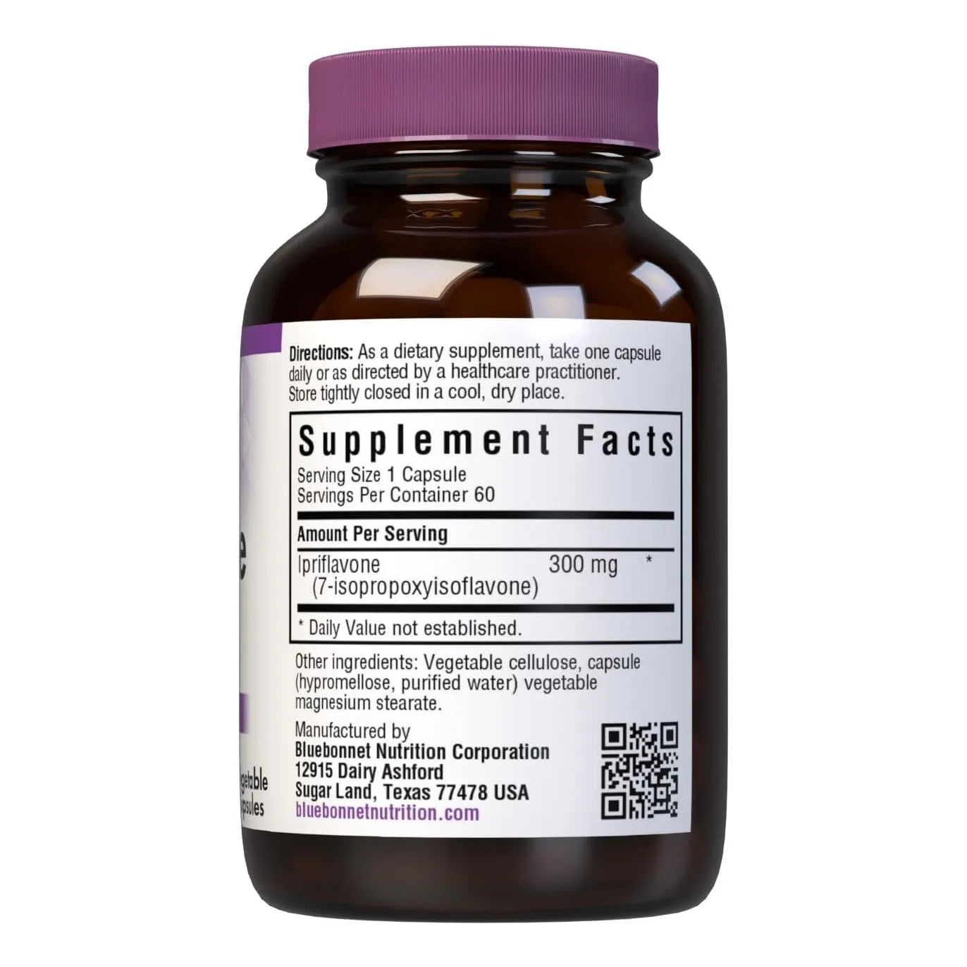 Ipriflavona 300 Mg Para Salud Ósea Fuente De Ostivona 60 Cáp
